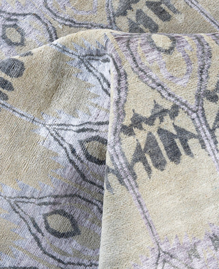 Traditional Floral Wool, Silk Hand Knotted Beige Area Rug 9' 0" x 12' 4"