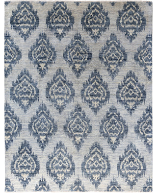 Traditional Floral Wool Hand Knotted Gray Area Rug 8' 2" x 10' 4"