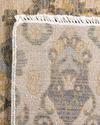 Traditional Ikat Hand Knotted Floral Wool Beige Area Rug 9' 1" x 12' 4"
