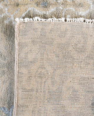 Traditional Floral Wool, Silk Hand Knotted Beige Area Rug 8' 1" x 10' 1"