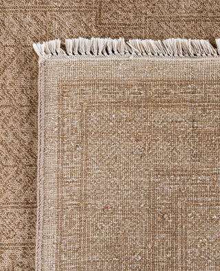 Contemporary Geometric Wool Hand Knotted Ivory Area Rug 9' 1" x 12' 1"