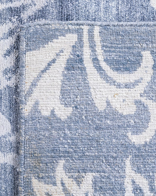 Contemporary Modern Hand Knotted Abstract Silk Gray Area Rug 9' 2" x 12' 2"