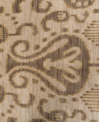 Traditional Floral Wool Hand Knotted Beige Area Rug 8' 1" x 10' 3"