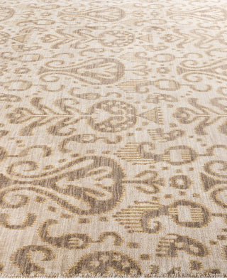 Traditional Floral Wool Hand Knotted Beige Area Rug 8' 1" x 10' 3"
