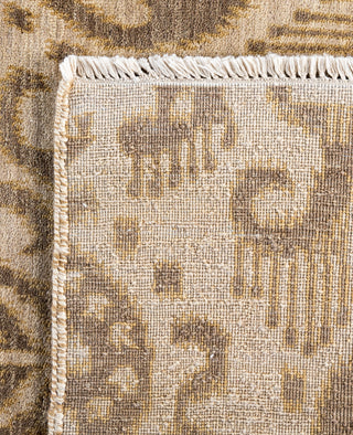 Traditional Floral Wool Hand Knotted Beige Area Rug 8' 1" x 10' 3"