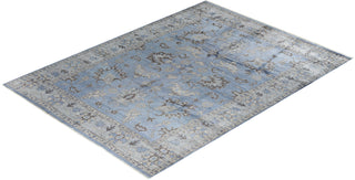 Contemporary Modern Hand Knotted Floral Silk Purple Area Rug 9' 1" x 12' 1"