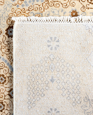 Traditional Floral Wool, Silk Hand Knotted Beige Area Rug 8' 2" x 10' 1"