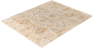Traditional Floral Wool, Silk Hand Knotted Beige Area Rug 8' 2" x 10' 1"