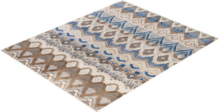 Traditional Ikat Hand Knotted Floral Wool Beige Area Rug 8' 0" x 9' 10"