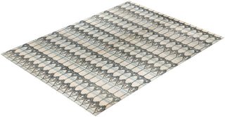 Traditional Ikat Hand Knotted Floral Wool Beige Area Rug 9' 1" x 12' 4"