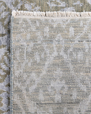 Traditional Ikat Hand Knotted Abstract Silk & Wool Blend Ivory Area Rug 8' 0" x 10' 0"