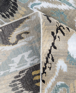 Traditional Geometric Wool, Silk Hand Knotted Gray Area Rug 8' 2" x 10' 4"