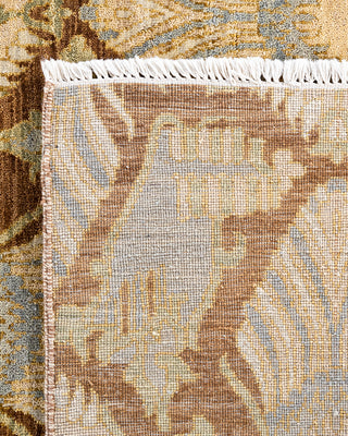 Traditional Ikat Hand Knotted Floral Wool Brown Area Rug 8' 0" x 10' 0"