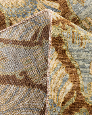 Traditional Ikat Hand Knotted Floral Wool Brown Area Rug 8' 0" x 10' 0"