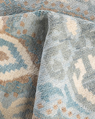 Contemporary Modern Hand Knotted Floral Wool Gray Area Rug 8' 1" x 10' 4"