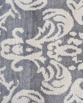Traditional Abstarct Wool, Silk Hand Knotted Gray Area Rug 8' 10" x 11' 10"