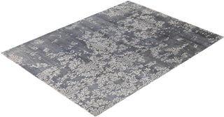 Traditional Abstarct Wool, Silk Hand Knotted Gray Area Rug 8' 10" x 11' 10"