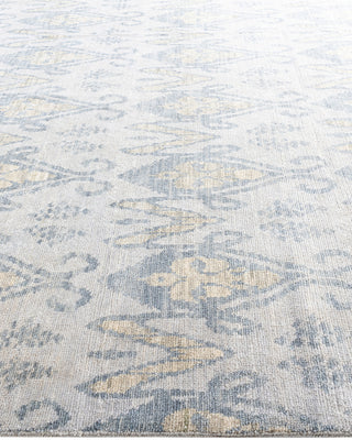 Contemporary Modern Hand Knotted Floral Wool Beige Area Rug 8' 1" x 10' 3"