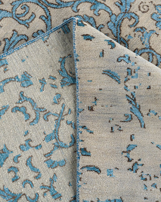 Traditional Ikat Hand Knotted Abstract Silk & Wool Blend Sand Area Rug 9' 0" x 11' 8"