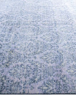 Traditional Ikat Hand Knotted Floral Wool Gray Area Rug 8' 1" x 10' 1"