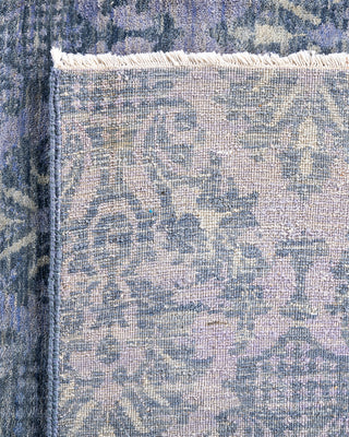 Traditional Ikat Hand Knotted Floral Wool Gray Area Rug 8' 1" x 10' 1"