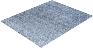 Traditional Ikat Hand Knotted Floral Wool Gray Area Rug 8' 1" x 10' 1"
