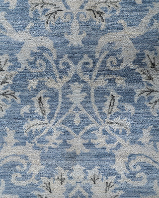 Traditional Ikat Hand Knotted Floral Wool Gray Area Rug 9' 1" x 11' 10"