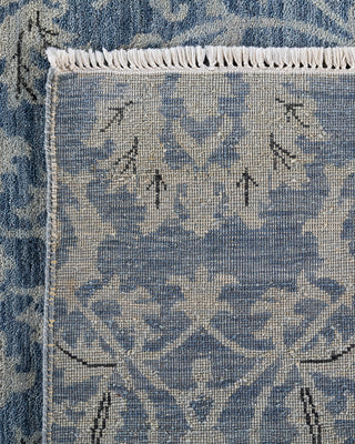 Traditional Ikat Hand Knotted Floral Wool Gray Area Rug 9' 1" x 11' 10"