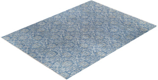 Traditional Ikat Hand Knotted Floral Wool Gray Area Rug 9' 1" x 11' 10"