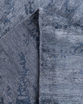 Contemporary Modern Hand Knotted Abstract Silk Gray Area Rug 9' 1" x 12' 3"