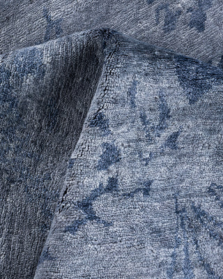 Contemporary Modern Hand Knotted Abstract Silk Gray Area Rug 9' 1" x 12' 3"