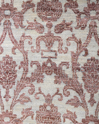 Traditional Ikat Hand Knotted Abstract Silk & Wool Blend Brown Area Rug 9' 1" x 12' 1"