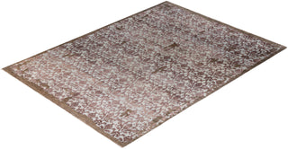 Traditional Ikat Hand Knotted Abstract Silk & Wool Blend Brown Area Rug 9' 1" x 12' 1"