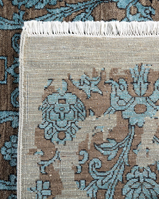 Traditional Ikat Hand Knotted Floral Silk & Wool Blend Beige Area Rug 9' 2" x 12' 2"