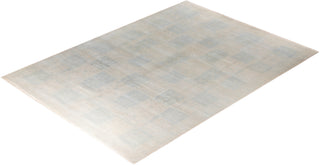 Traditional Ikat Hand Knotted Geometric Wool Ivory Area Rug 9' 1" x 12' 4"