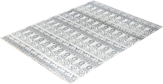 Traditional Ikat Hand Knotted Floral Silk & Wool Blend Gray Area Rug 8' 0" x 10' 5"