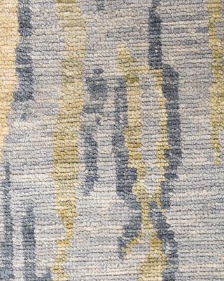 Contemporary Modern Hand Knotted Abstract Wool Gray Area Rug 8' 4" x 10' 1"