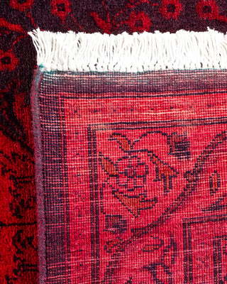 Contemporary Hand-Knotted Overdyed Red Area Rug 3' 2" x 5' 5"