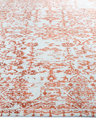 Traditional Abstarct Wool, Silk Hand Knotted Green Area Rug 8' 1" x 10' 0"