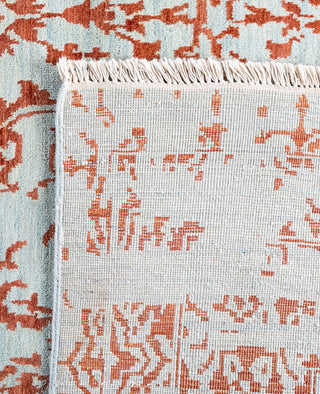 Traditional Abstarct Wool, Silk Hand Knotted Green Area Rug 8' 1" x 10' 0"