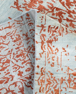 Traditional Abstarct Wool, Silk Hand Knotted Green Area Rug 8' 1" x 10' 0"