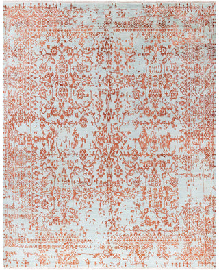 Traditional Abstarct Wool, Silk Hand Knotted Green Area Rug 8' 1" x 10' 0"