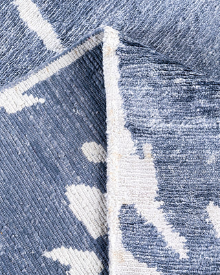 Contemporary Modern Hand Knotted Abstract Silk Gray Area Rug 9' 3" x 12' 0"