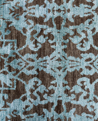 Traditional Abstarct Wool, Silk Hand Knotted Brown Area Rug 8' 2" x 10' 5"
