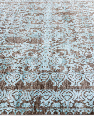 Traditional Abstarct Wool, Silk Hand Knotted Brown Area Rug 8' 2" x 10' 5"