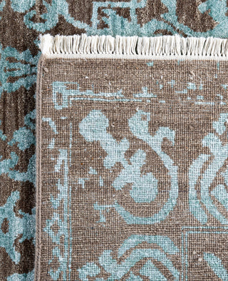 Traditional Abstarct Wool, Silk Hand Knotted Brown Area Rug 8' 2" x 10' 5"
