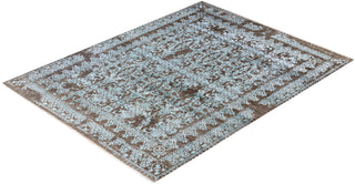 Traditional Abstarct Wool, Silk Hand Knotted Brown Area Rug 8' 2" x 10' 5"