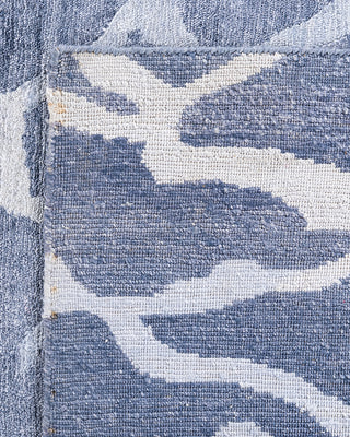Contemporary Modern Hand Knotted Abstract Silk Gray Area Rug 9' 2" x 11' 10"