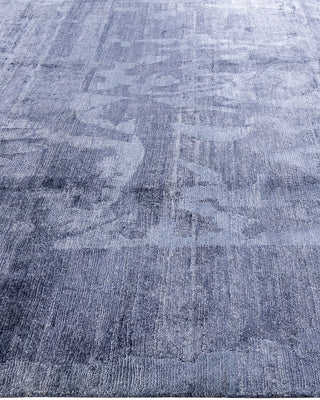 Contemporary Modern Hand Knotted Abstract Silk Beige Area Rug 9' 2" x 12' 0"