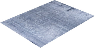 Contemporary Modern Hand Knotted Abstract Silk Beige Area Rug 9' 2" x 12' 0"